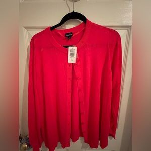 🎉NWT Torrid size one hot pink cardigan sweater